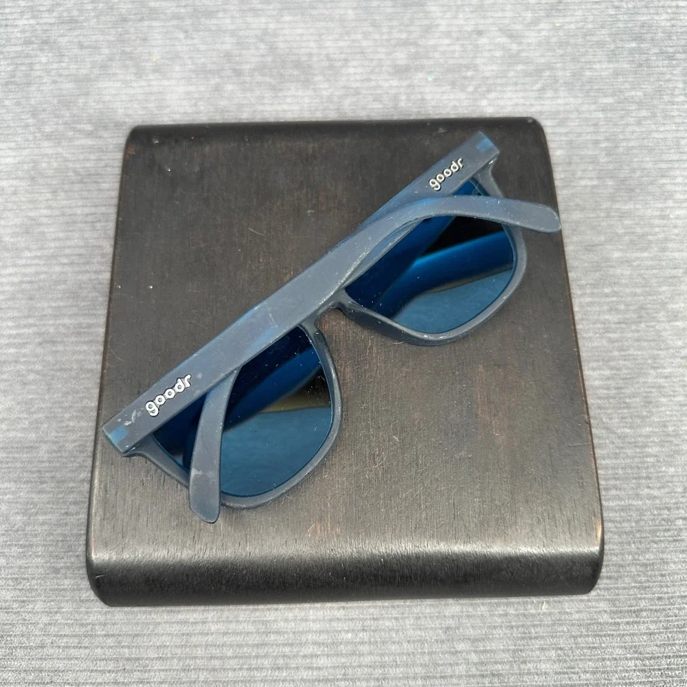Goodr OG y2k Sunglasses Navy San Diego Half Marathon Legacy Blue Mirrored Lens